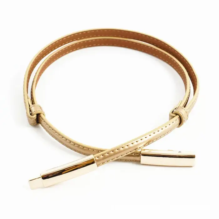 Ceinture élastique réglable en cuir pour femmes