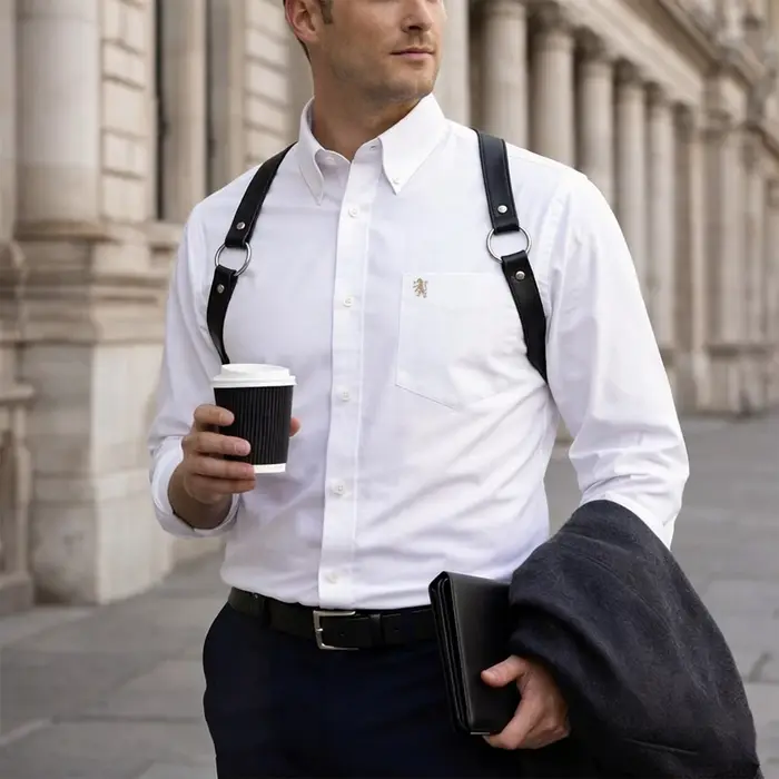 Ceinture pour homme en cuir PU
