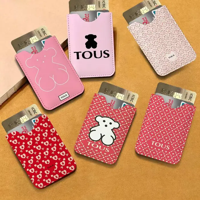 Porte-cartes de luxe en cuir de vachette rétro T-Tous, nouvelle collection, pour homme/femme
