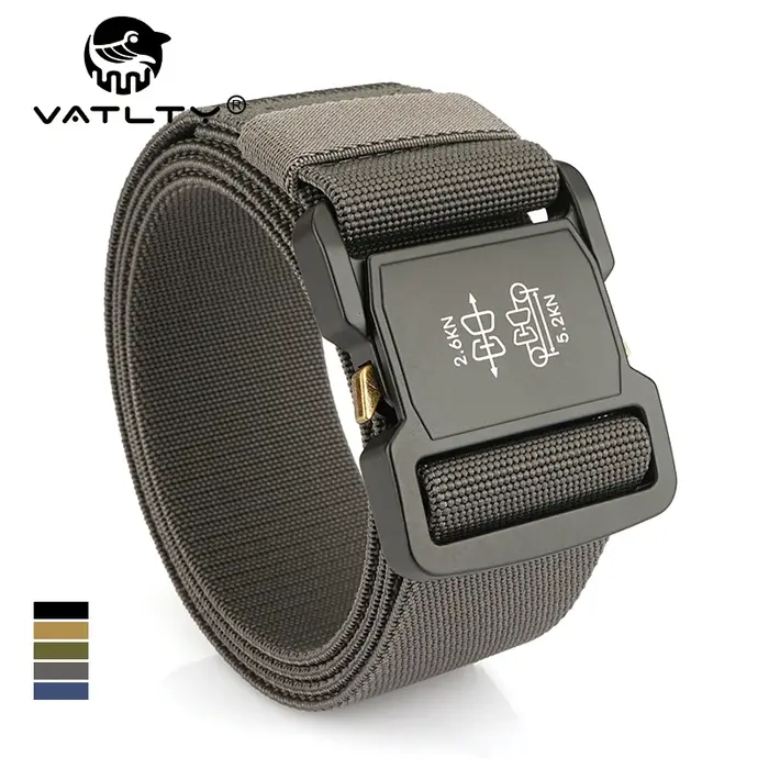 VATLTY 5cm / 2in Ceinture élastique pour hommes Boucle en aluminium