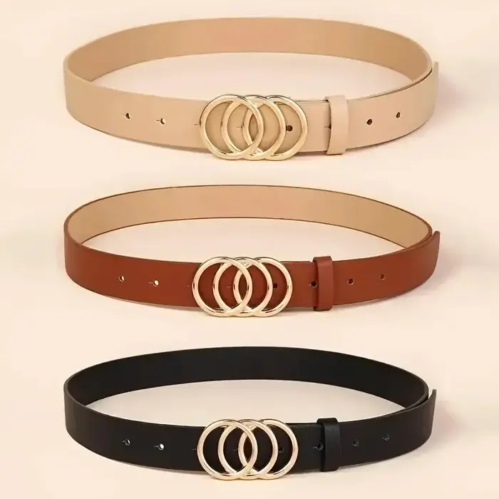 Ceinture tendance en cuir PU pour femmes