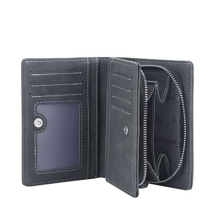 Portefeuille court en cuir PU pour hommes