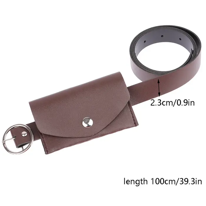 Sac de ceinture réglable en cuir PU pour femme