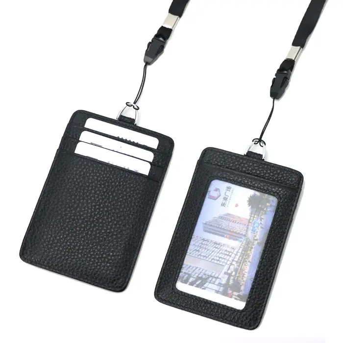 Porte-cartes de crédit en cuir véritable pour hommes et femmes
