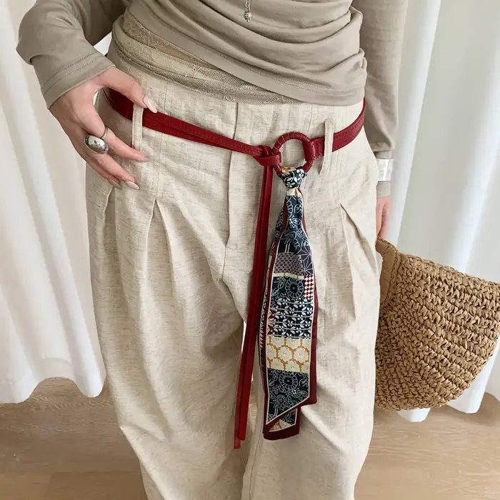 Accessoires de ceinture en soie pour femmes