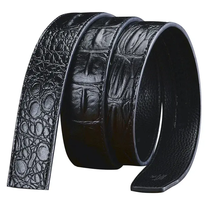 MYMC Ceinture en cuir de vachette double couche pour homme