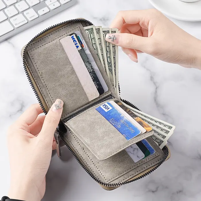 Nouveau portefeuille pour hommes de grande capacité-organisateur multi-cartes avec fonctionnalités antivol