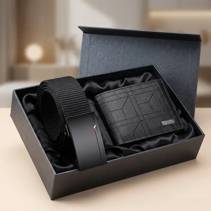 Ensemble de ceinture et portefeuille pour hommes