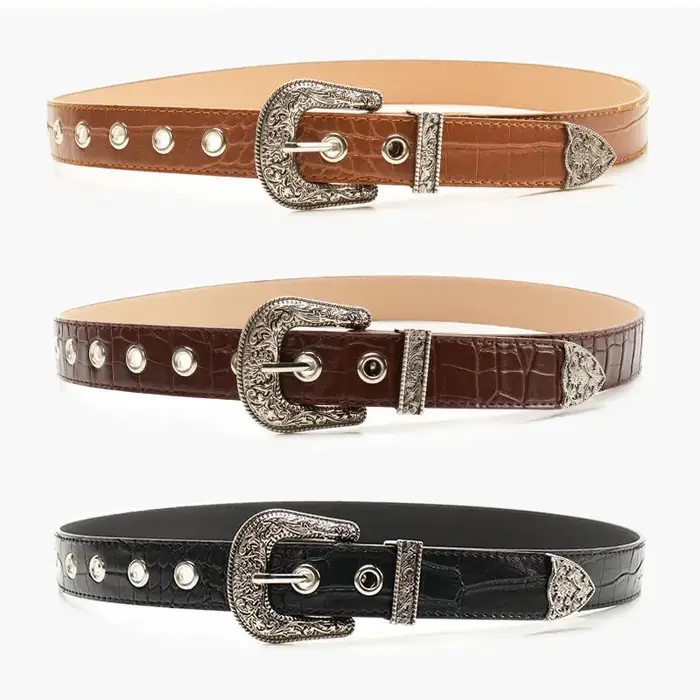 Ceinture gothique rétro noire pour femmes