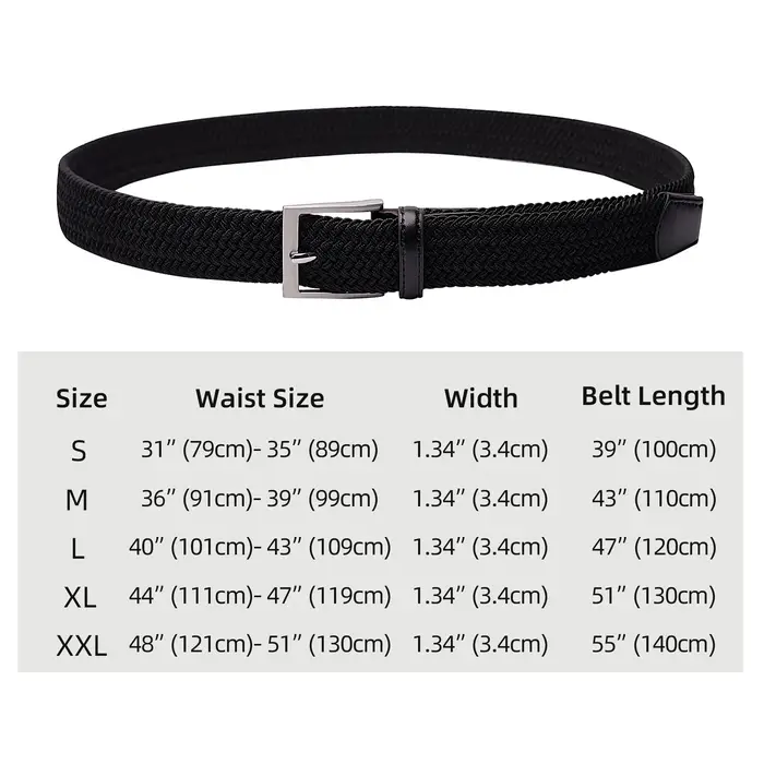 Ceinture élastique tressée