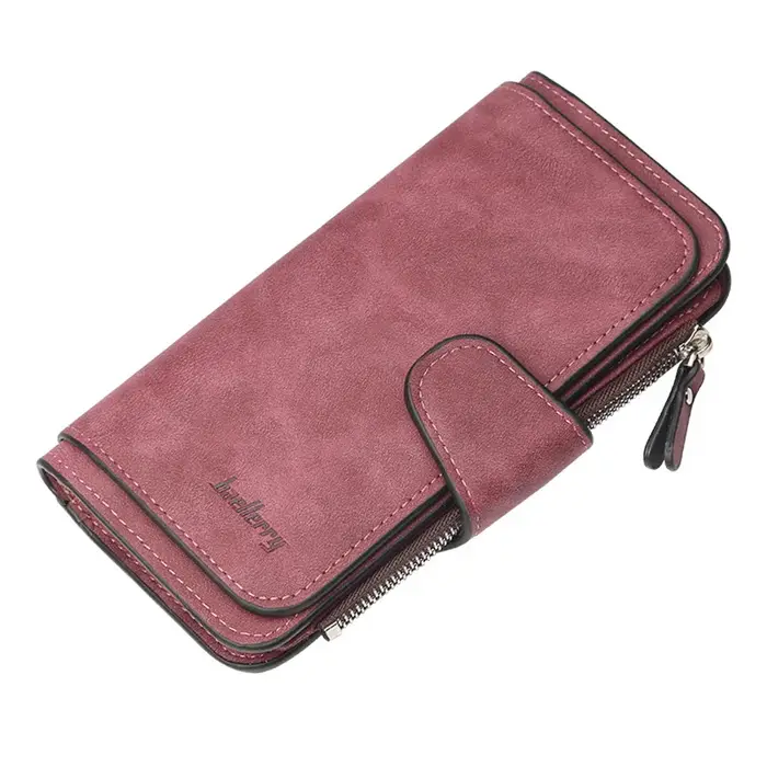 Portefeuilles longs en cuir PU pour femmes