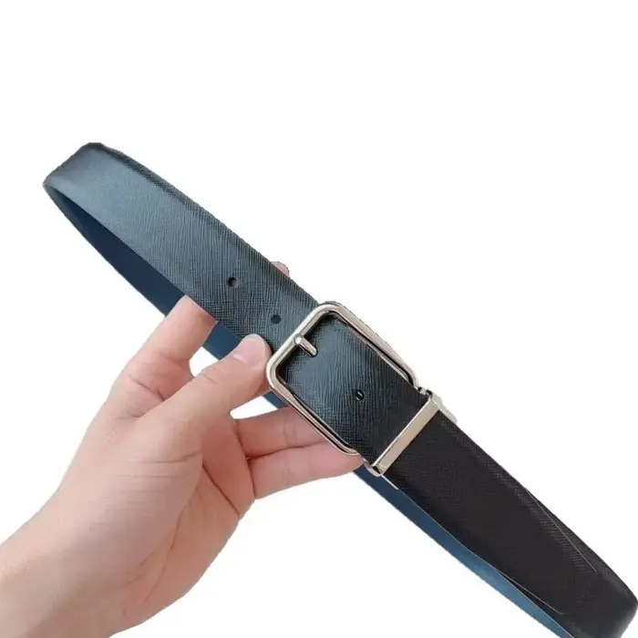 Nouvelle ceinture en cuir double face pour homme