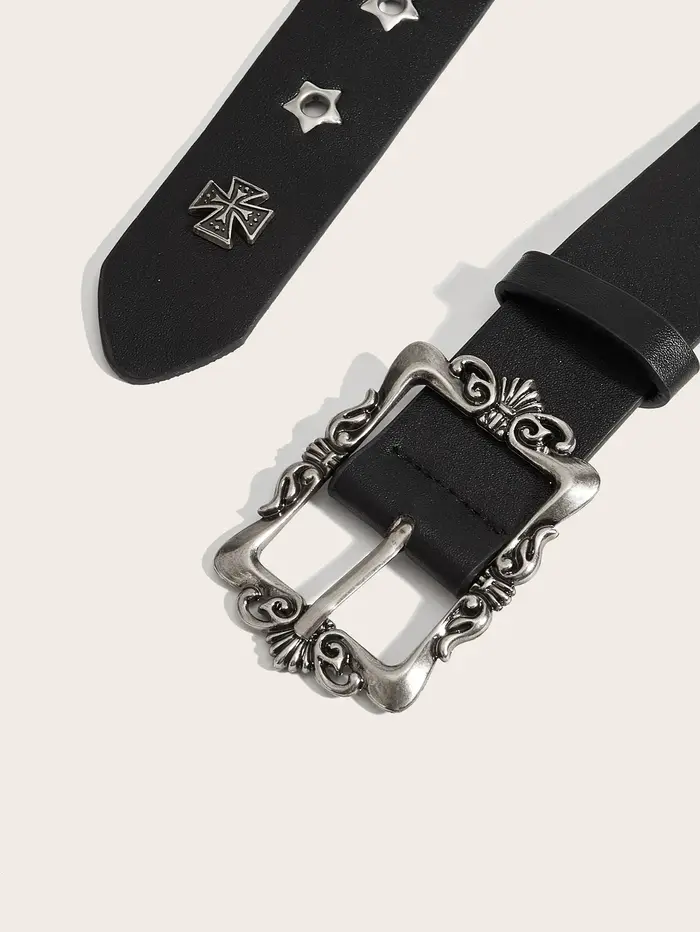 Ceinture à rivets étoiles pour homme et femme