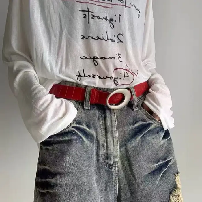 Ceinture rétro américaine Y2K pour femmes