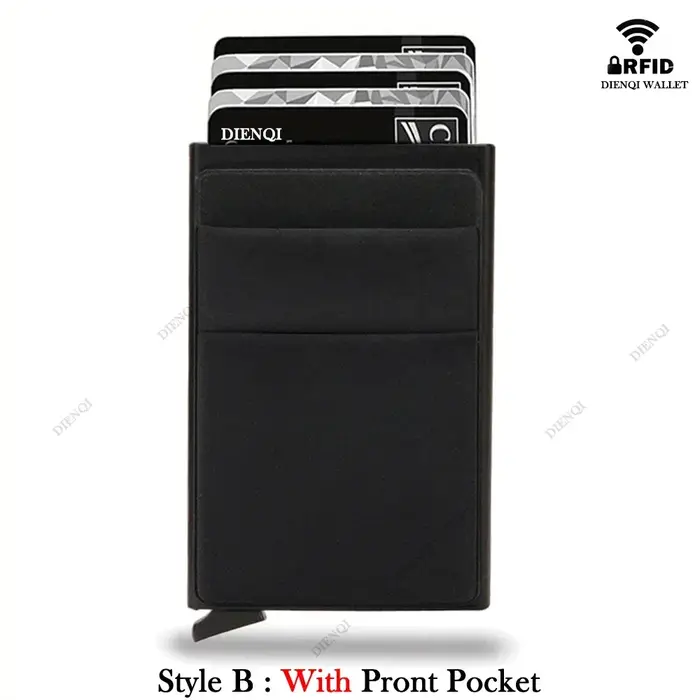 DIENQI-Porte-cartes de crédit Rfid pour homme, portefeuille fin et fin, mini portefeuilles minimalis