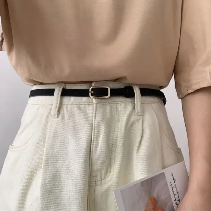 Ceinture en cuir PU pour femme