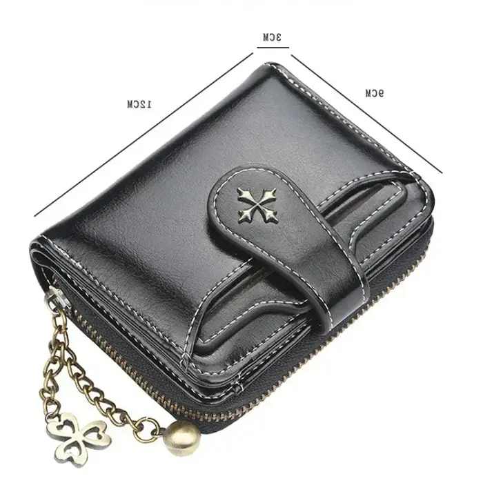 Femmes portefeuilles et sacs à main en cuir PU sac d'argent femme court moraillon sac