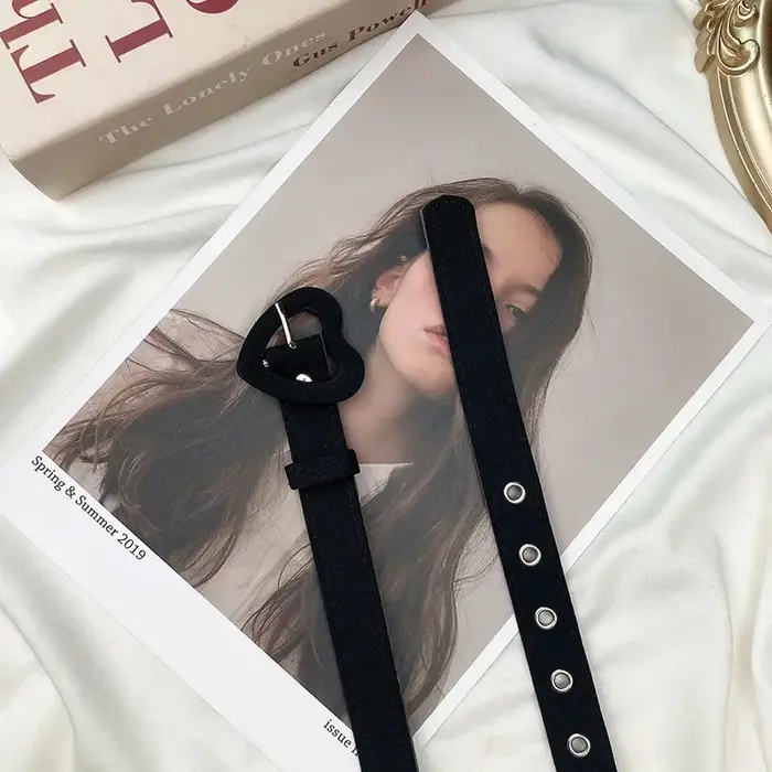 Ceinture en jean en forme de cœur pour femmes