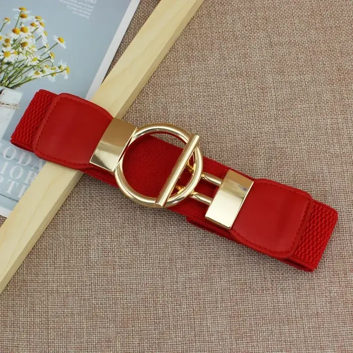 Ceinture élastique à la taille pour femme, robe à la mode, ceinture pour femme, ceinture ronde, déco