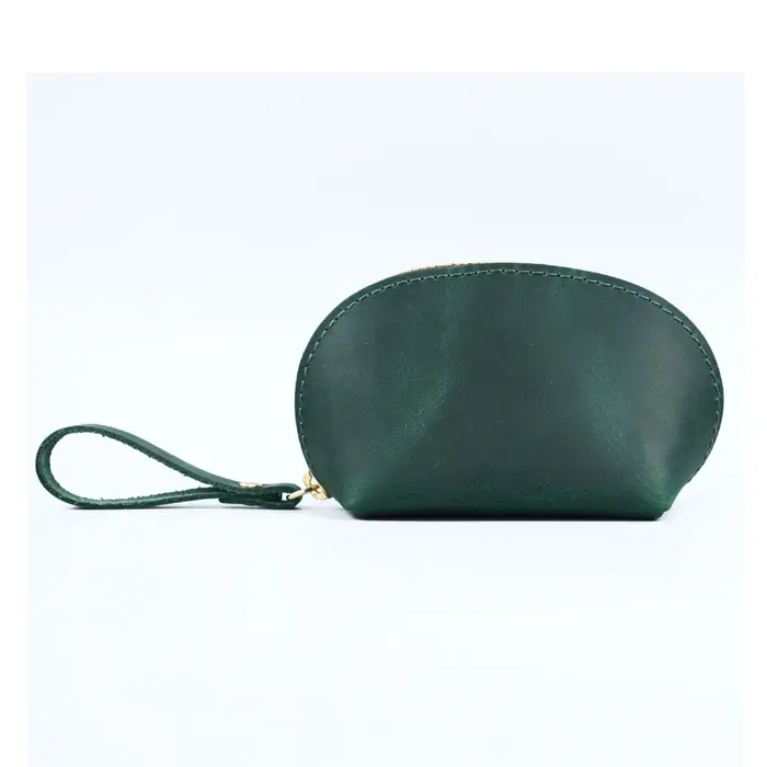 Porte-monnaie en cuir véritable - Mini portefeuille compact pour pièces de monnaie, cartes, clés - P