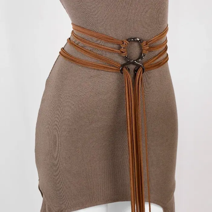 Ceinture pour femme avec pompon - Accessoire de costume viking et de la Renaissance
