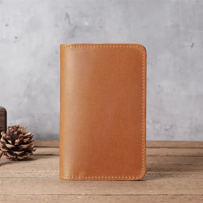 Porte-monnaie personnalisé en cuir véritable pour hommes