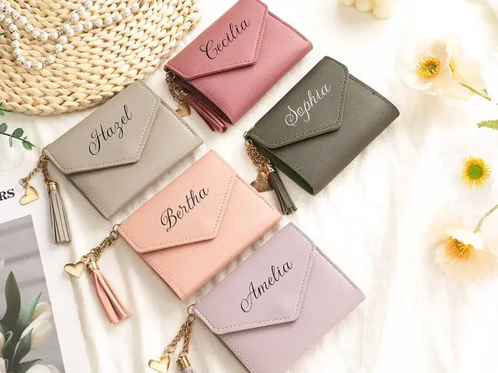 Porte-cartes personnalisé en cuir PU | Portefeuille