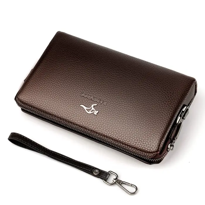 Marque de luxe hommes portefeuille en cuir Long