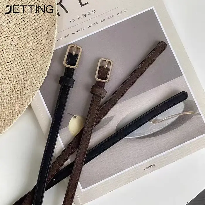 Ceinture Rétro en Cuir PU pour Femme et Homme