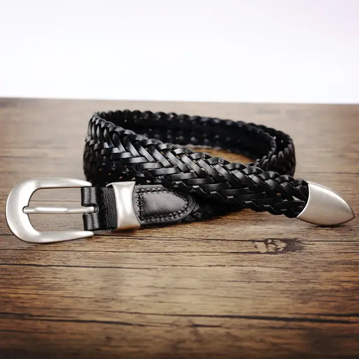 Ceinture en cuir Vintage décontractée faite à la main pour hommes et garçons