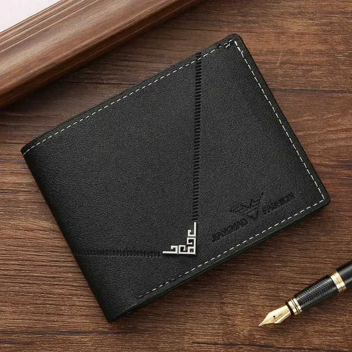Portefeuille en cuir mince pour hommes