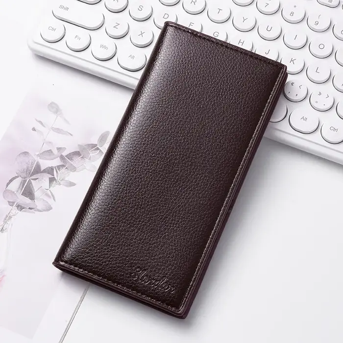 Portefeuille long pour hommes, avec plusieurs emplacements pour cartes, pour téléphones mobiles, sac