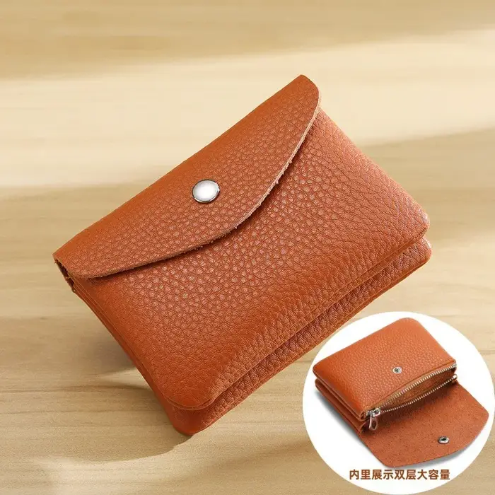 Portefeuilles courts en cuir pour pièces de monnaie, pochette, étui pour cartes, petit porte-monnaie