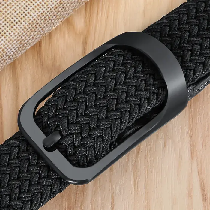 Ceinture tissée élastique en toile extensible pour hommes et femmes