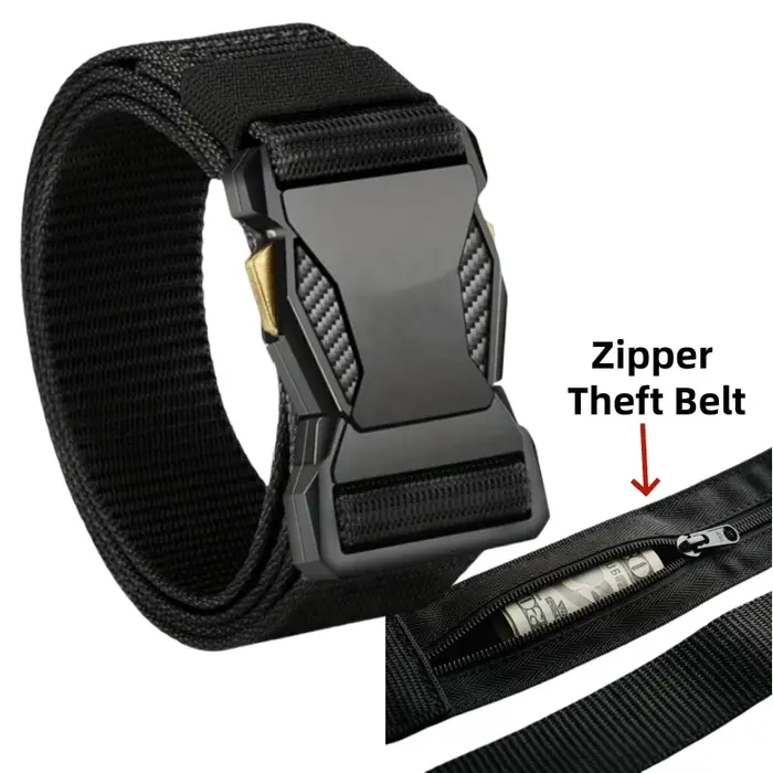 Ceinture pour homme avec fermeture éclair