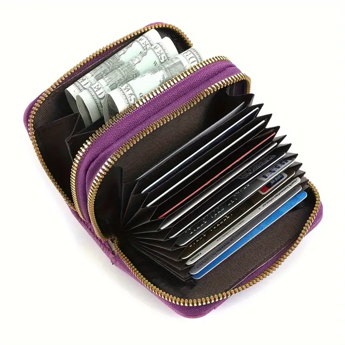 Porte-cartes de crédit en cuir pour femmes