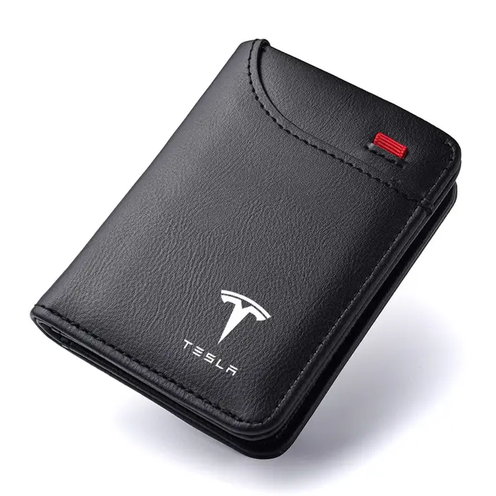 Emblèmes de voiture portefeuille souple en cuir Mini porte-monnaie pour cartes de crédit petit porte