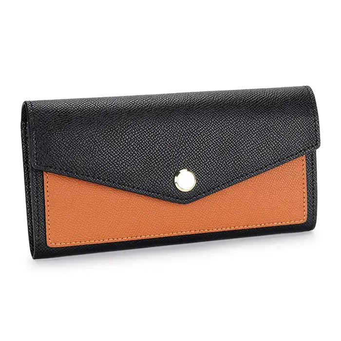 Portefeuille personnalisable en cuir véritable pour femmes
