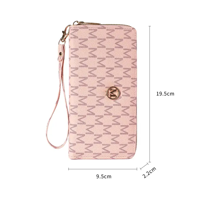 Portefeuille pour femme avec fermeture éclair simple