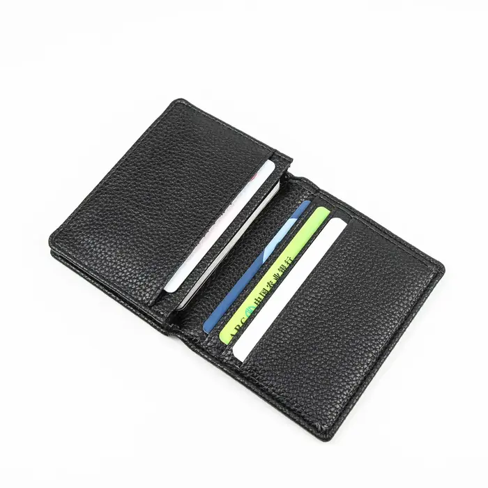 Porte-cartes de visite en cuir véritable
