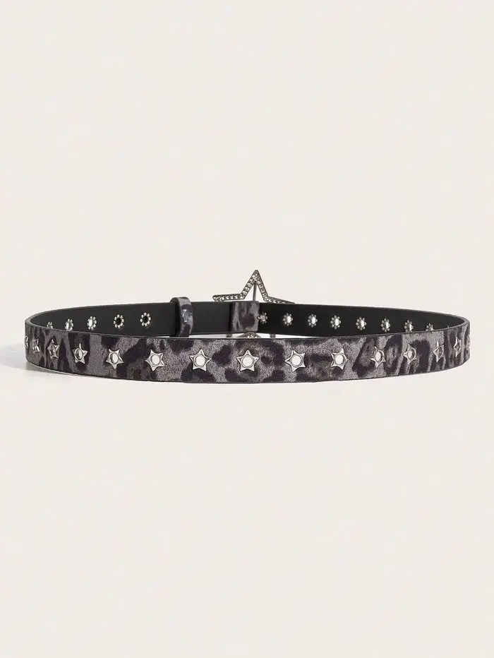 Ceinture étoile creuse en métal cloutée Y2K pour femmes, 1 pièce, adaptée à un usage quotidien décon