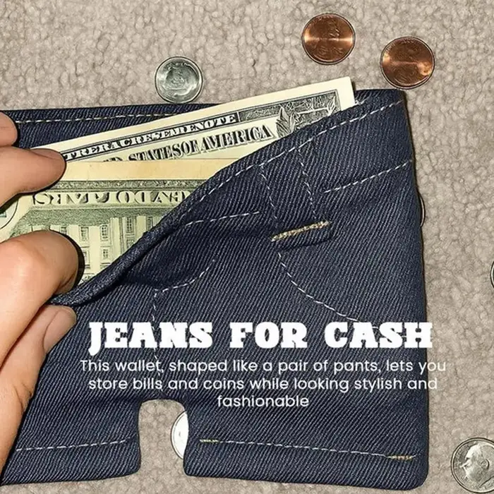 Mini grand portefeuille en jean Style Vintage pour femmes, nouveau modèle, porte-monnaie multifonctionnel, grande capacité, portefeuille en jean, cadeau