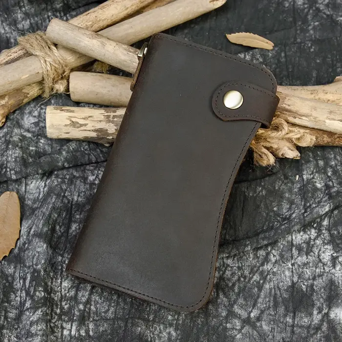Portefeuille en cuir de Super qualité avec chaîne en fer 100%
