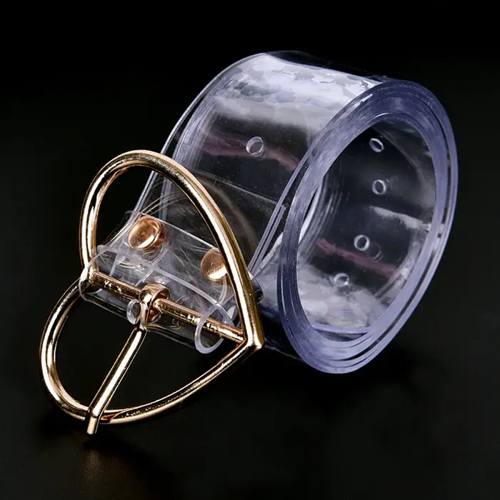 Ceinture Longue Transparente pour Femme, Broche en Forme de Cœur, Cadeau