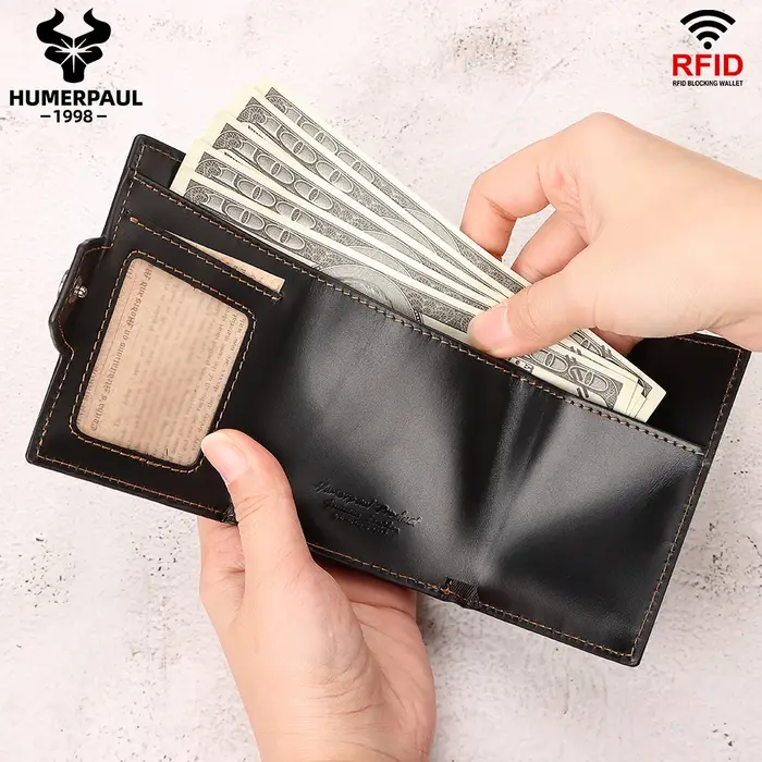 Portefeuille porte-cartes de crédit RFID anti-scan