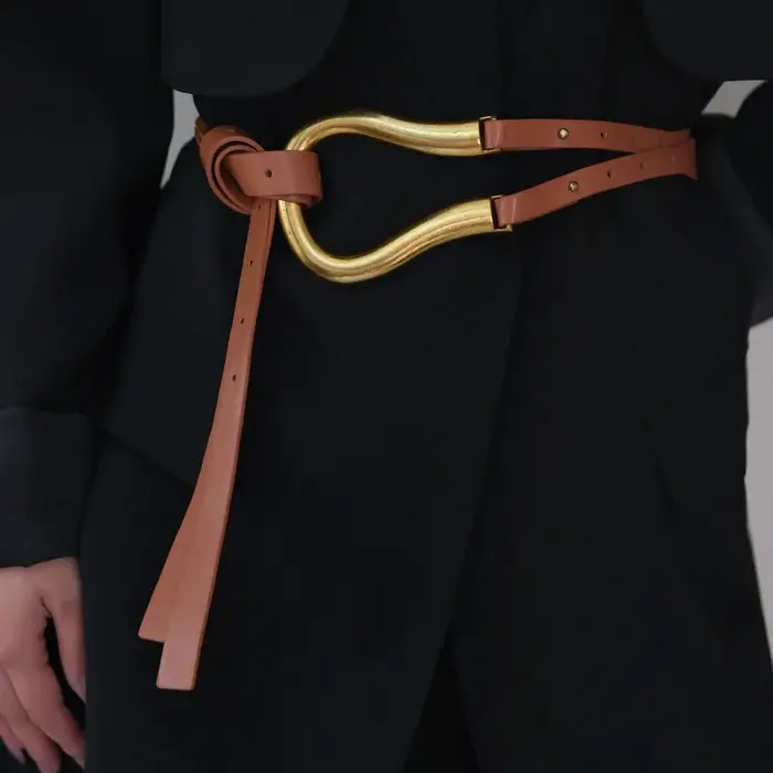 Ceinture large pour femme – Grande boucle mors de cheval