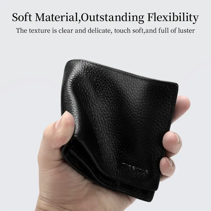 Tig10eu-Portefeuille en cuir véritable pour homme