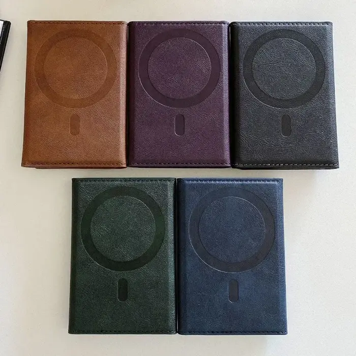 Portefeuille en cuir magnétique puissant pour Magsafe iPhone 18 17 Pro Max Samsung S26Ultra