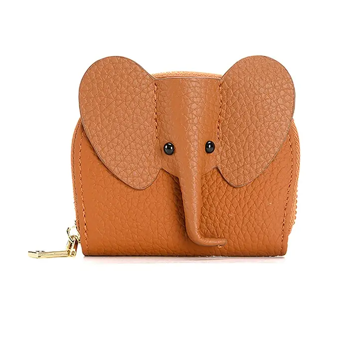 Porte-cartes en cuir de vachette véritable pour femme