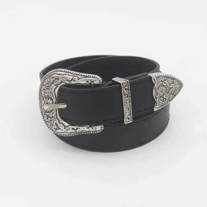 Ceinture occidentale Vintage réglable pour femmes, Style Cowgirl, ceinture à boucle gravée pour pant